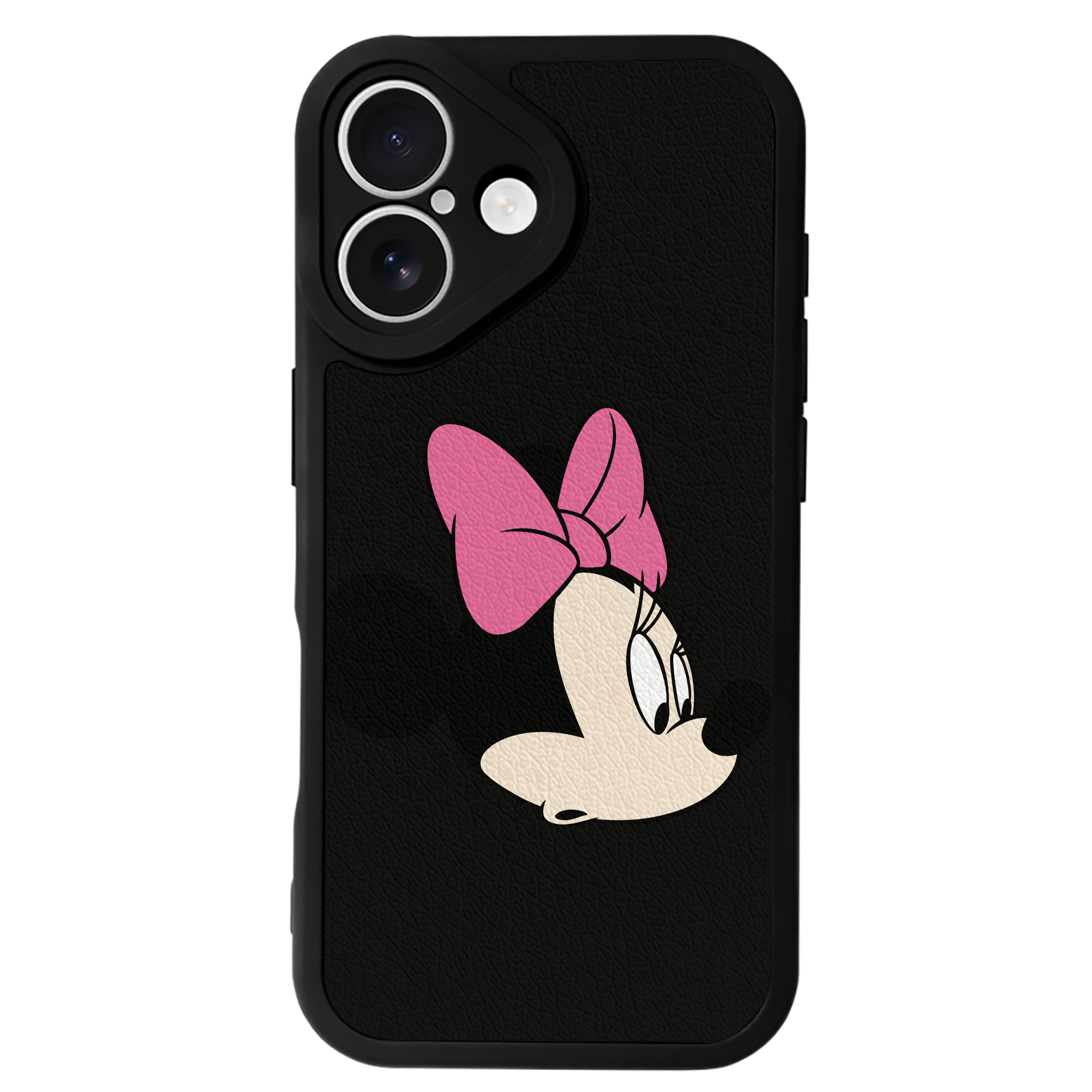 （画像用） ミッキーマウス Mickey Mouse 【iPhone 16シリーズ対応】シリコンスマホケース（レザー調） 材質：シリコン